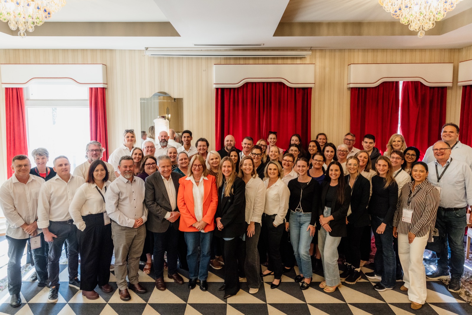 The Lumos team together at a company event
